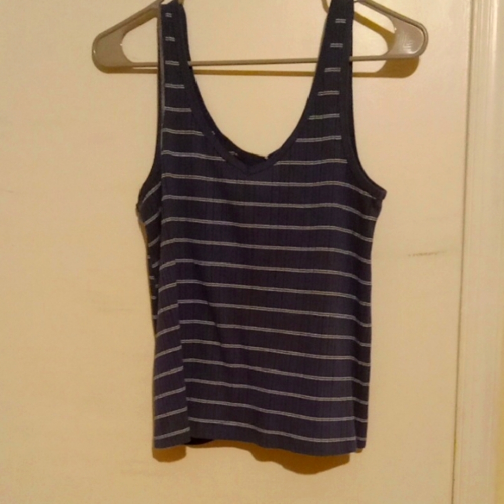 Striped Navy Blue Tank Top